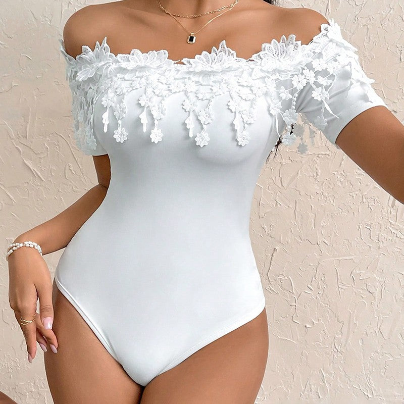 Althea Off-Shoulder Lace Bodysuit