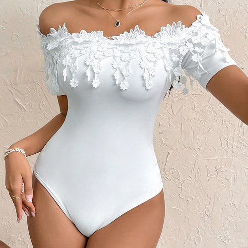 Althea Off-Shoulder Lace Bodysuit