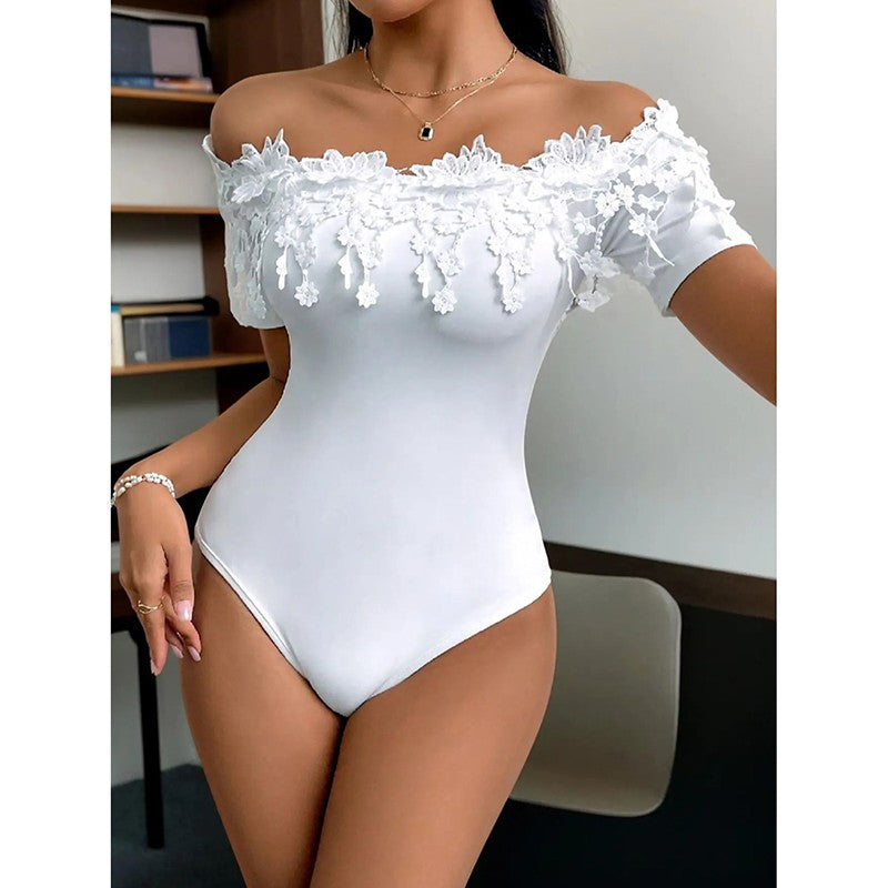 Althea Off-Shoulder Lace Bodysuit
