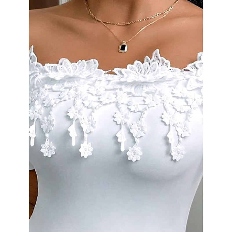 Althea Off-Shoulder Lace Bodysuit