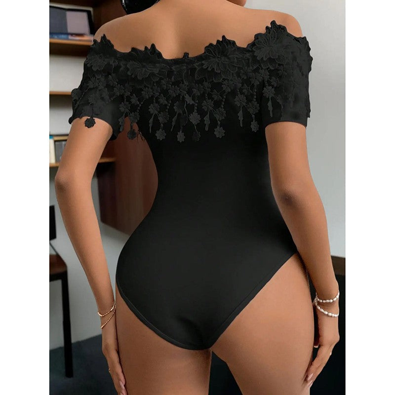 Althea Off-Shoulder Lace Bodysuit