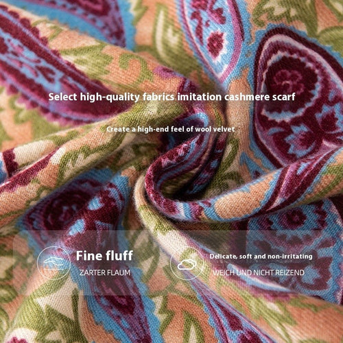 Amara Paisley Cashmere-Feel Scarf