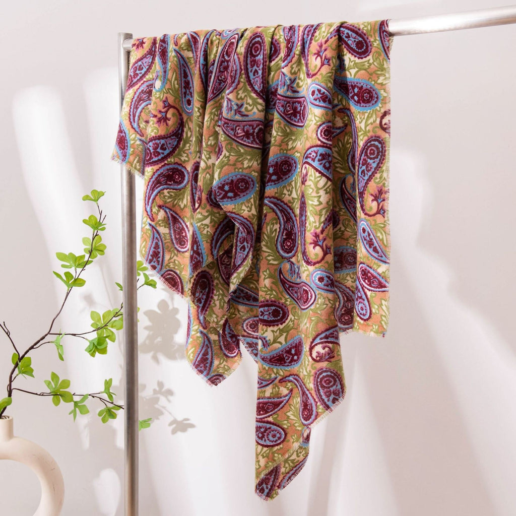 Amara Paisley Cashmere-Feel Scarf