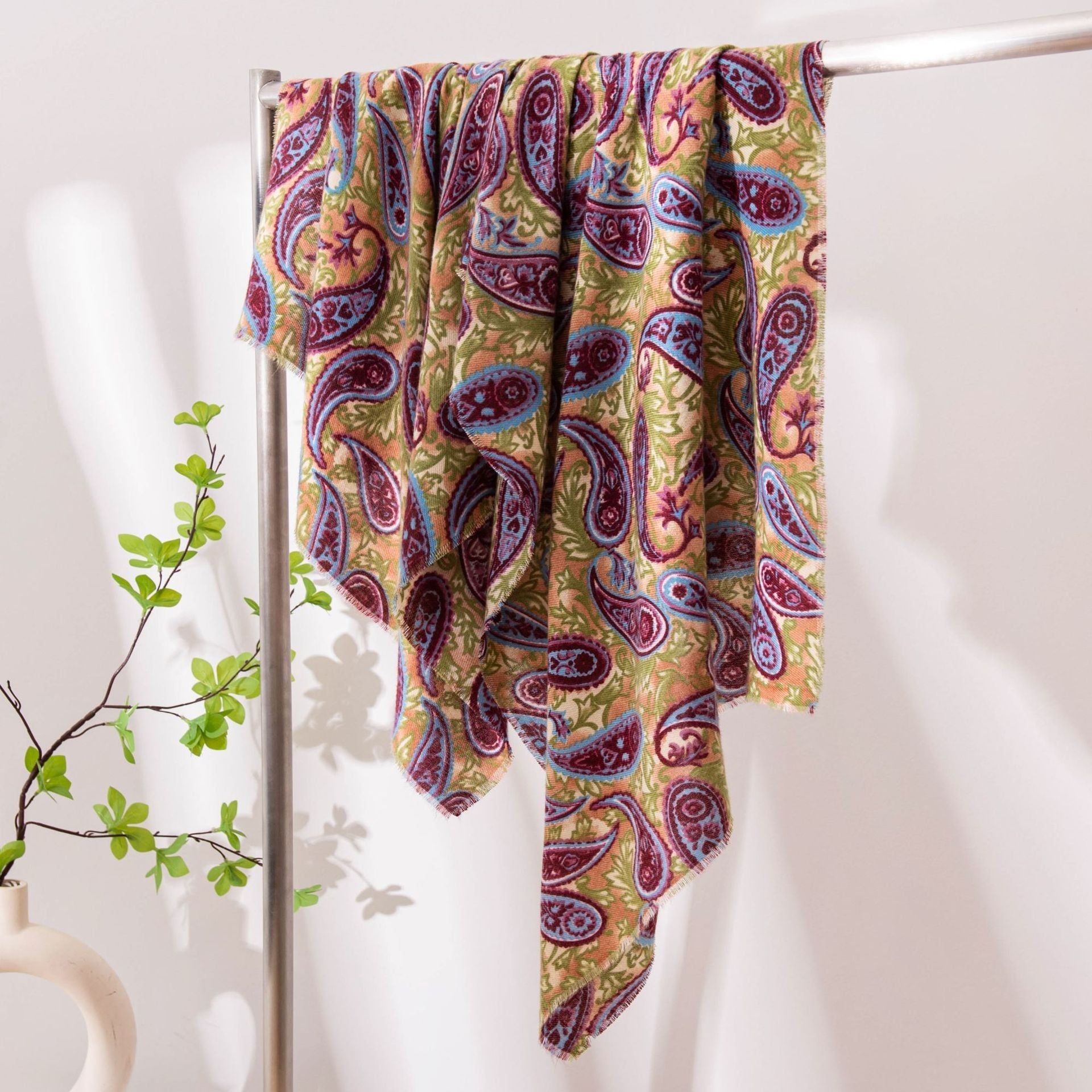 Amara Paisley Cashmere-Feel Scarf