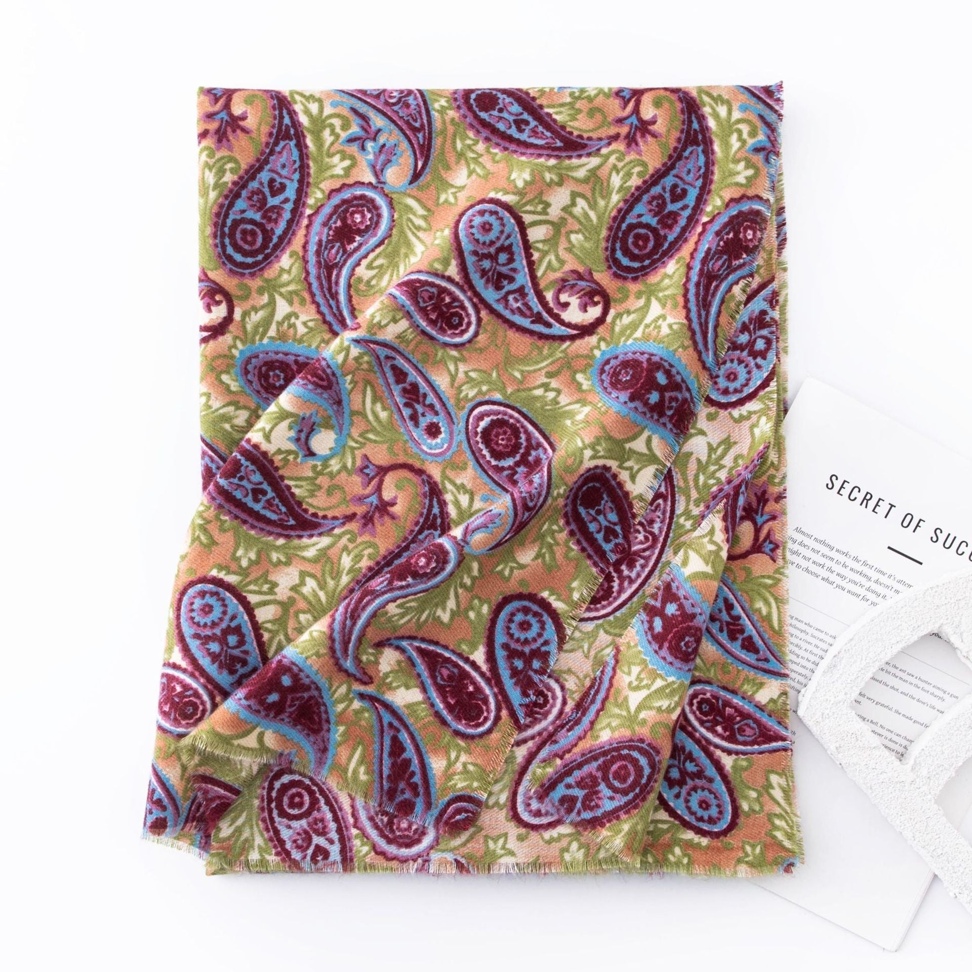 Amara Paisley Cashmere-Feel Scarf
