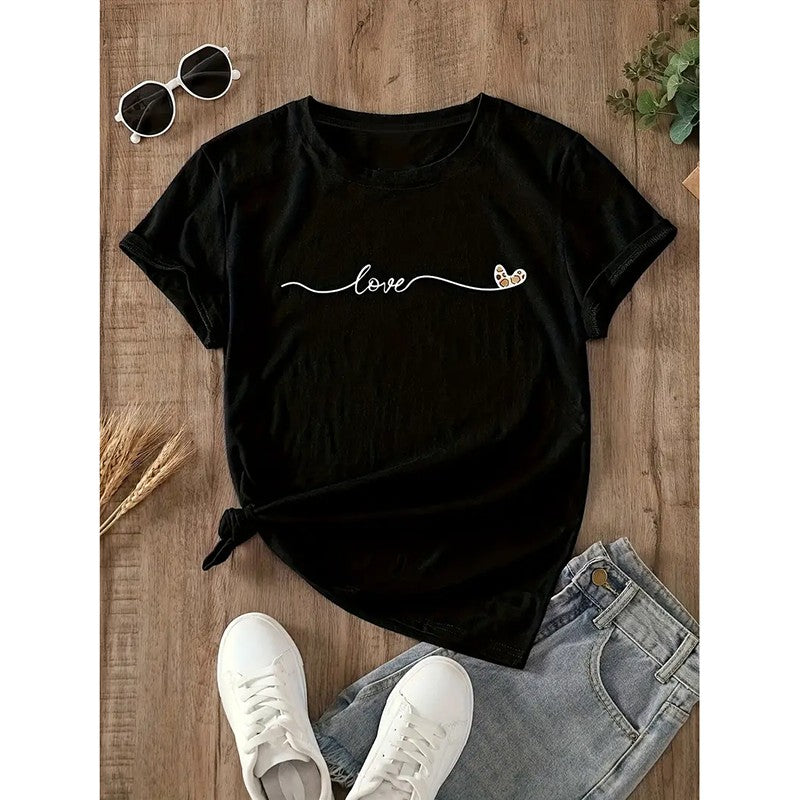 Amour Heart Print Tee