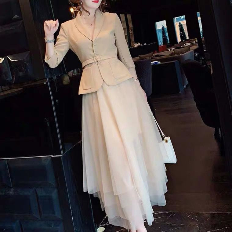 Calira Belted Midi Dress Set