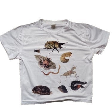 Calla Insect Print Crop Tee