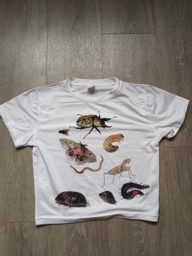 Calla Insect Print Crop Tee