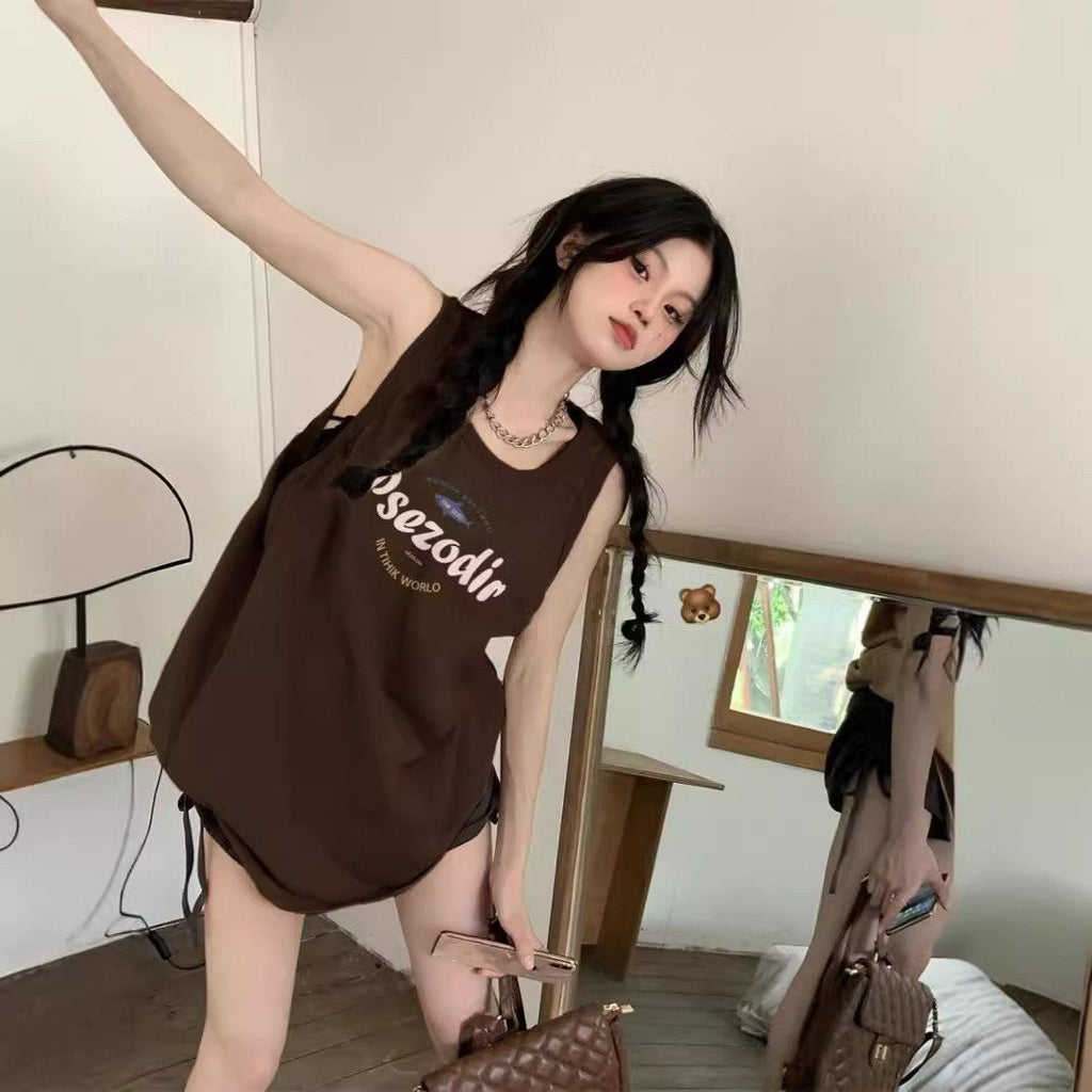 Freya Retro Letter Tank