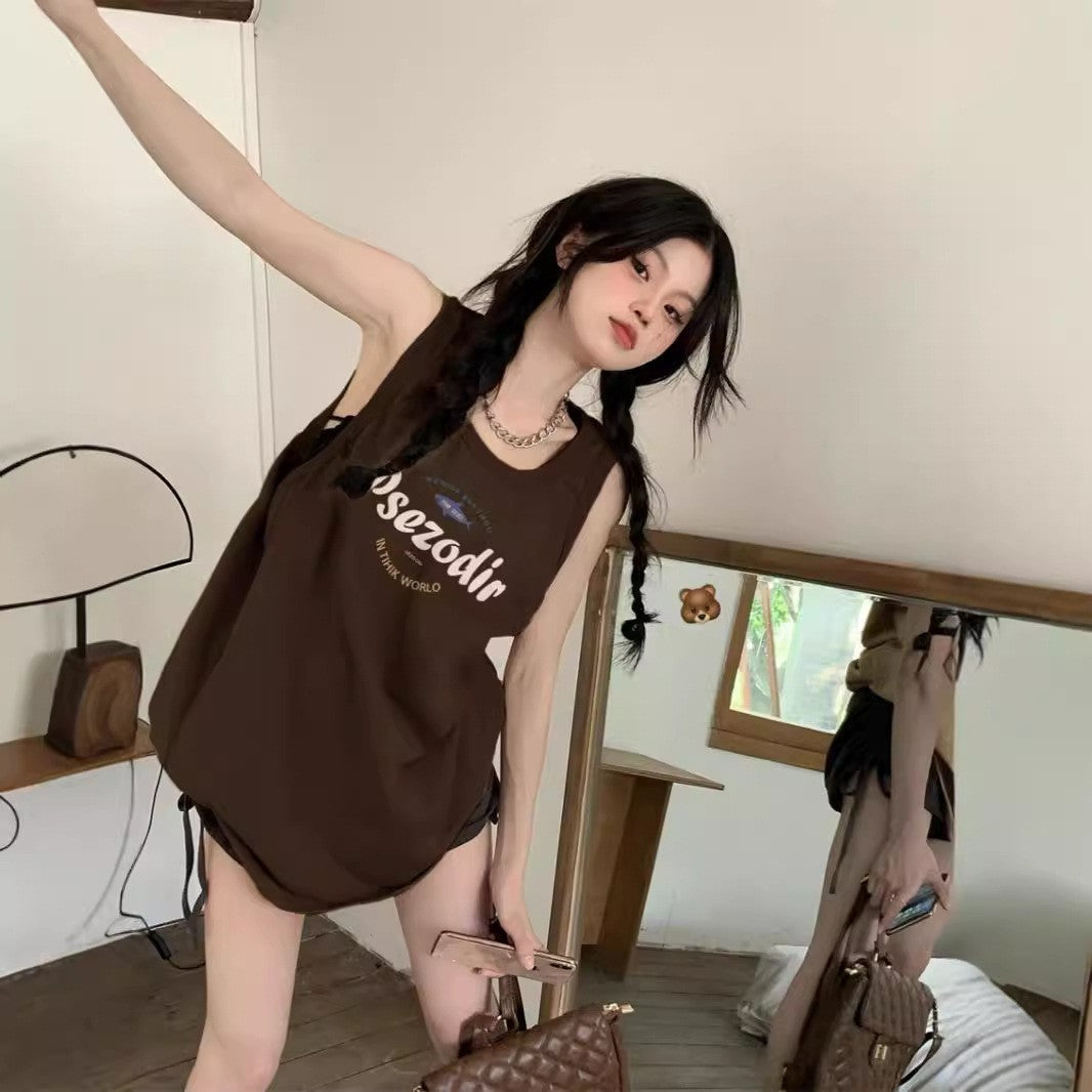 Freya Retro Letter Tank