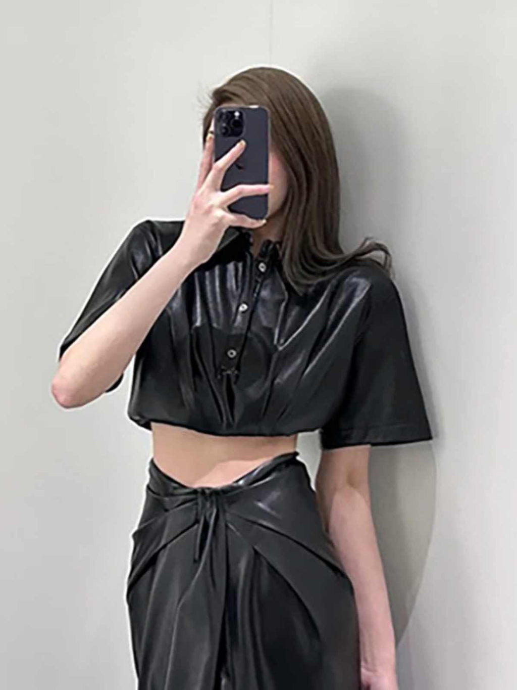 Kaelia Split-Hem Sheath Skirt