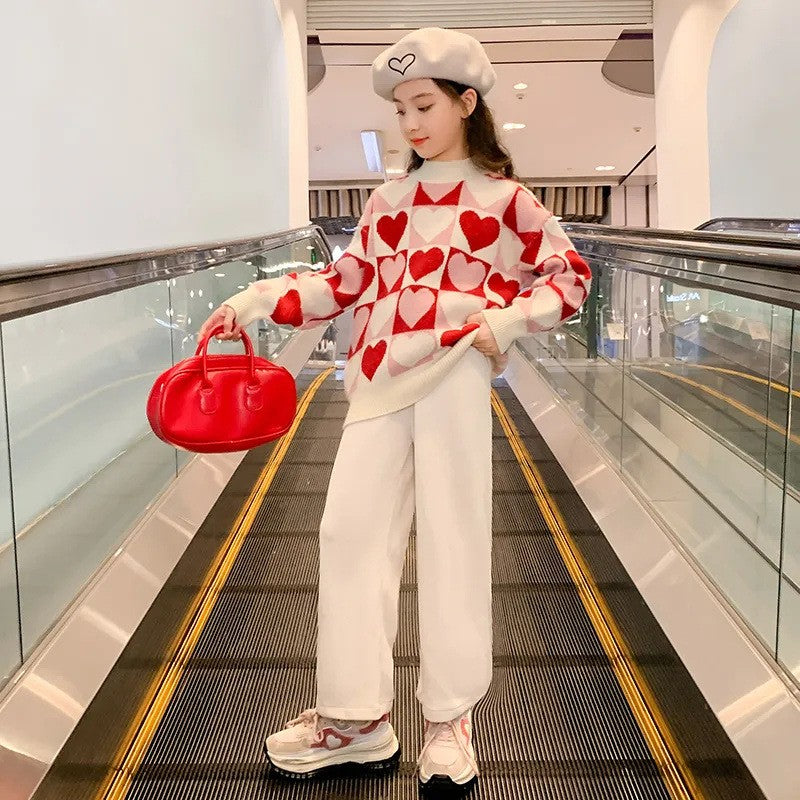 Lani Heart-Knit Pullover