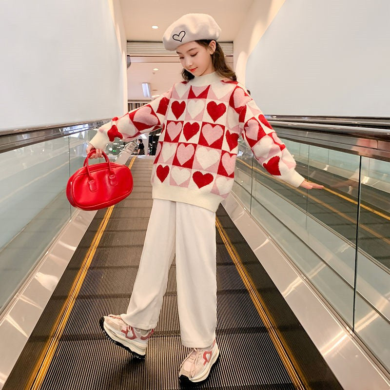 Lani Heart-Knit Pullover