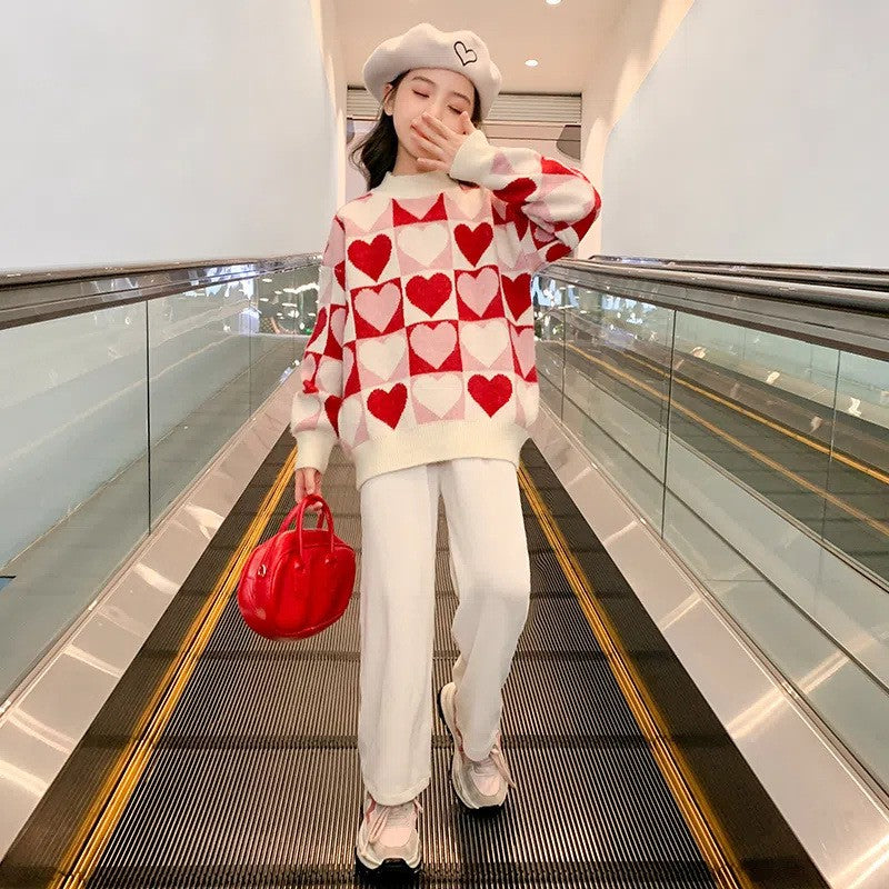 Lani Heart-Knit Pullover