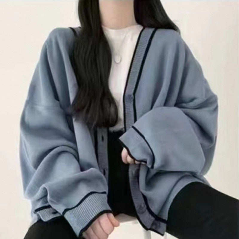 Maelis Two-Tone Knit Cardigan