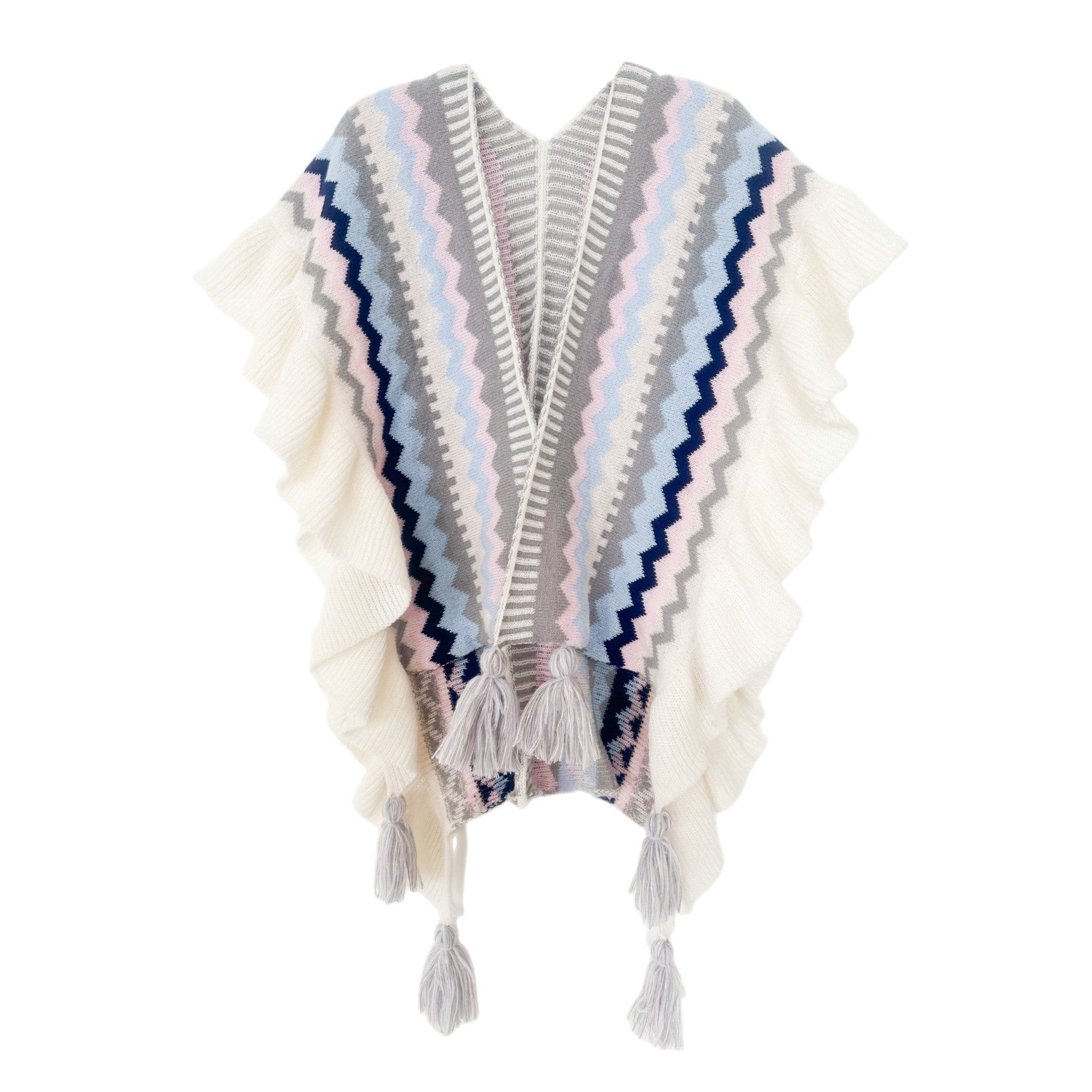 Neria Tassel Knit Shawl