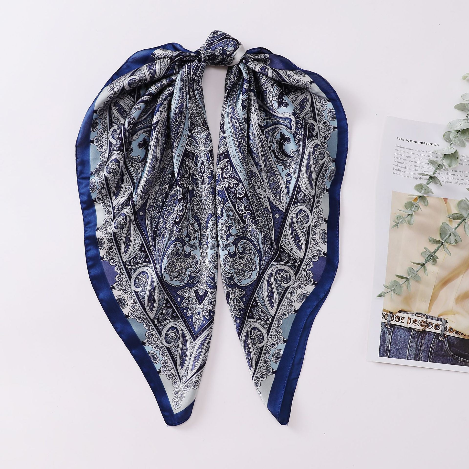 Saphira Satin Square Scarf