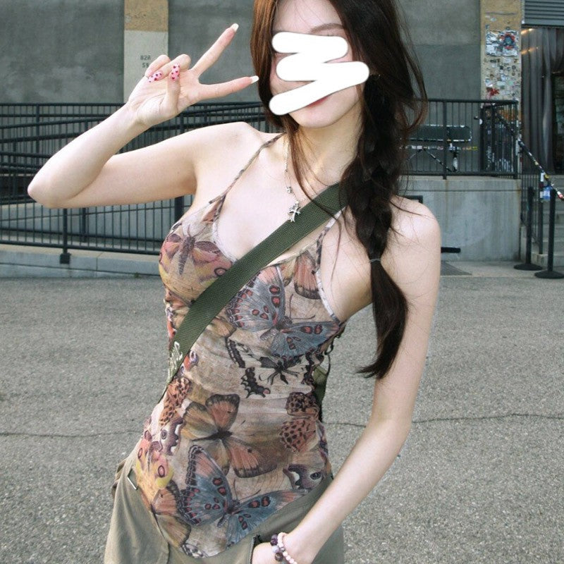 Sylvi Butterfly-Print Camisole