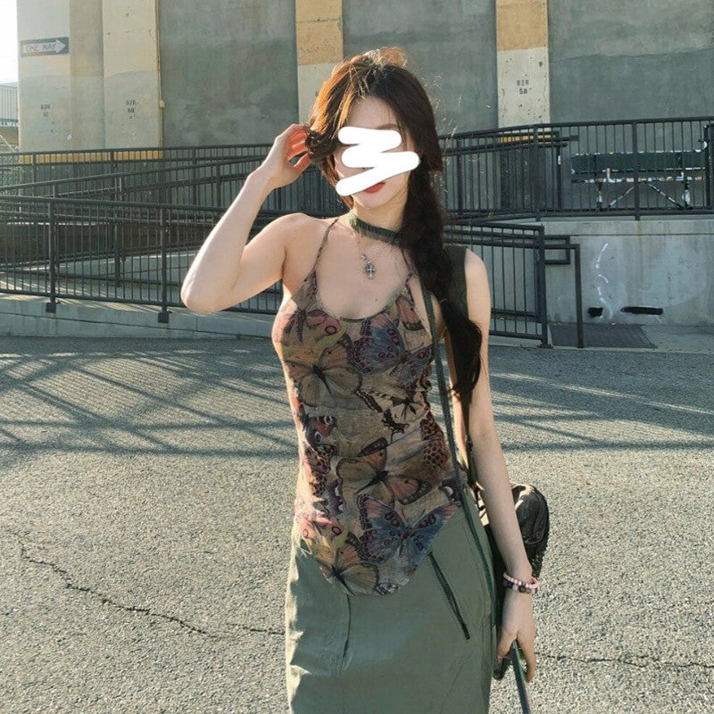 Sylvi Butterfly-Print Camisole