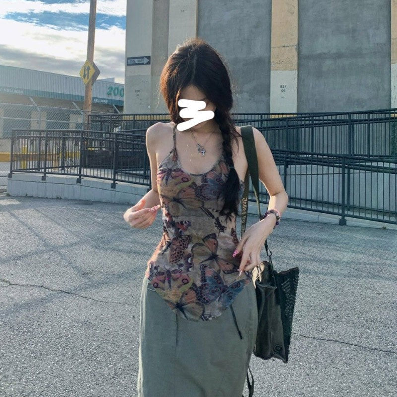 Sylvi Butterfly-Print Camisole