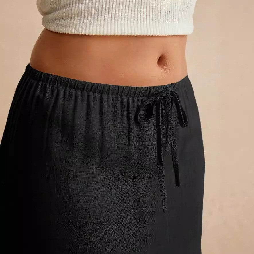 Syrine Belted Midi Pencil Skirt