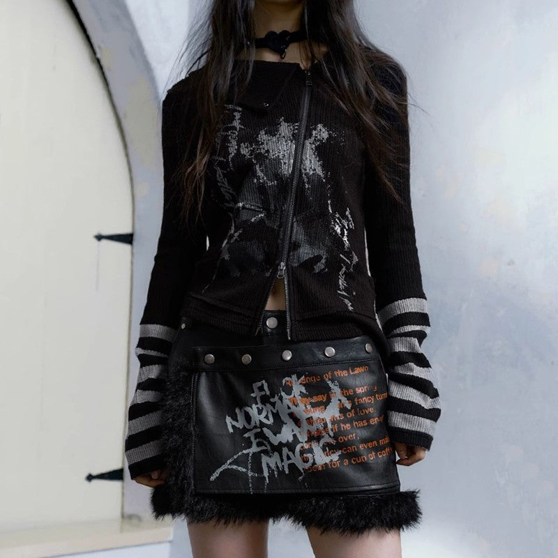 Taren Gothic Zipper Top