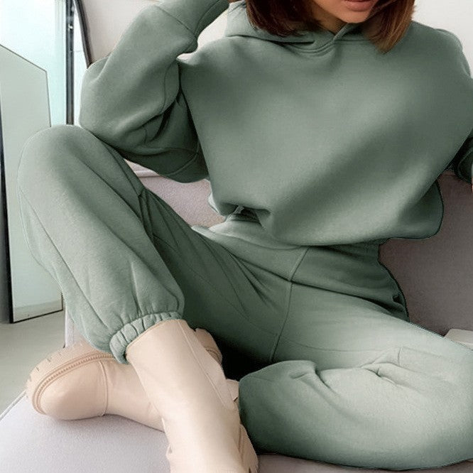 Zayla Cropped Hooded Set