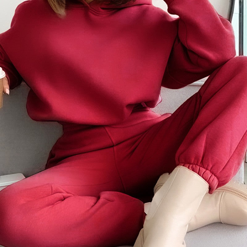 Zayla Cropped Hooded Set