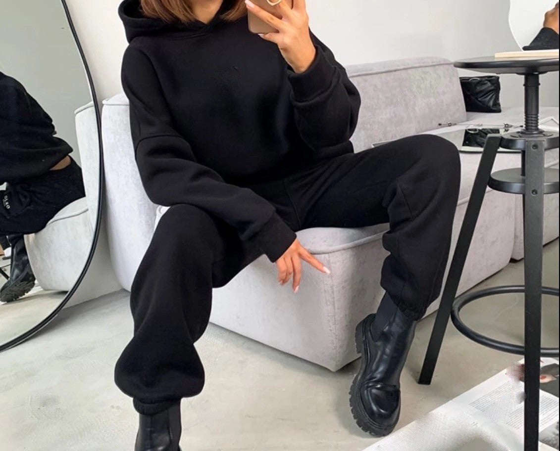 Zayla Cropped Hooded Set