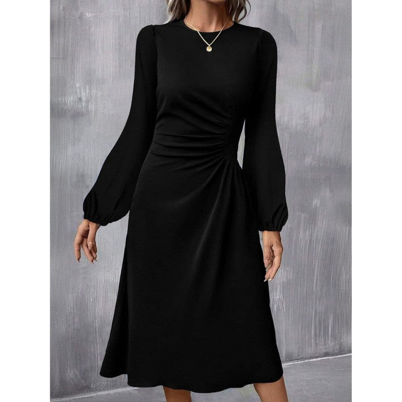 Zerina Puff Sleeve Midi Dress